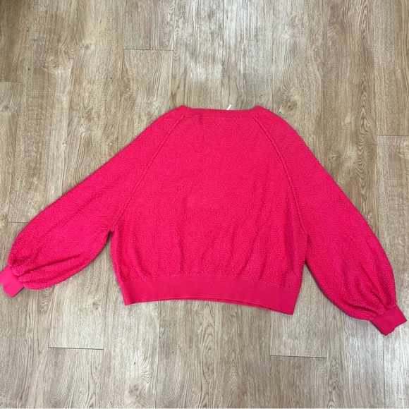Free People Vibrant Pink Crew Neck Sweater - Picture 5 of 7